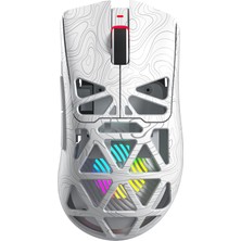 Aula SC620 PAW3311 Sensör 12000 Dpı 1000Hz Kablolu ve Kablosuz Gaming Oyuncu Mouse Desenli Beyaz