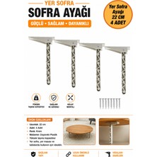 Nublado Er Sofrası Ayağı 22 cm Krem 4’lü Set – Katlanabilir Plastik Masa ve Tabla Ayağı, Montaj Vidaları