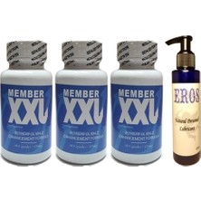 Medigeni Buğz Member Xxl Erkeklere Özel 60LI 3 Adet + Eros Natural Personal Lubricant 125ML Lubricant Jel
