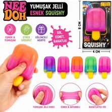 Needoh Dondurma Squishy Yumuşak Jelli Esnek Stres Giderici Oyuncak 8x4 Cm, Renkli Squishy Sıkma Oyuncağı 1 Adet