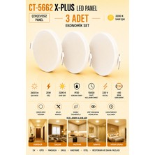Yenilig 3 Adet CT-5662 X-Plus 25W Çerçevesiz LED Panel Sıva Altı Spot