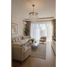 Ömür Avize 30 cm Kristal Taşlı Avize