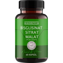Medigeni Magnezyum: 1 Adet Bisglisinat  Magnezyum Sitrat Magnezyum Malat & Vitamin B2 B3 B6  ve Mineral Kapsülleri 60LI