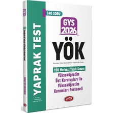 Data Yayınları Data 2026 GYS YÖK Yükseköğretim Kurumları Personeli Yaprak Test G