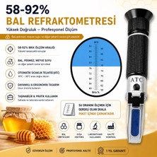 Tekno İstanbul 58-92% Bal Refraktometresi Atc Brix Ölçüm Cihazı