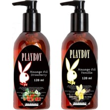 Medigeni Playboy Massage Oil Strawberry And Vanilla Fragrances 120 ml Çilek ve Vanilya Kokulu Vücut Masaj Ya