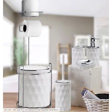 Kosova Diamond Krom/beyaz Yuvarlak 6lı Banyo Takımı OKY-1740
