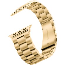 Apple Watch 10 42MM Band-04 Şık Klasik Sağlam Metal Kordon