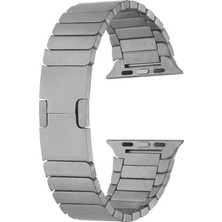 Apple Watch Ultra 49MM Çizgi Tasarımlı Şık Sağlam Metal Kordon KRD82