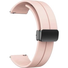 Huawei Gt2 42MM Metal Tokalı Esnek Yumuşak Konforlu Silikon Kordon 20MM KRD84