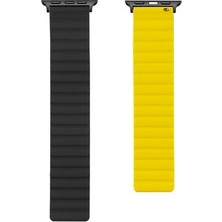 Apple Watch 40MM Çift Renkli Katlanabilir Şık Zarif Deri Kordon KRD52