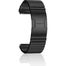 Xiaomi Amazfit Pace Parça Çizgi Tasarımlı Ayarlanabilir Yapılı Şık Sağlam Metal Kordon (22MM) KRD35