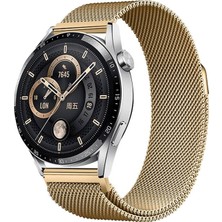 Huawei Gt2 46MM 22MM BAND12 Metal Nefes Alan Hafif Hasır Kordon