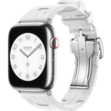 Apple Watch 7 45MM Sportif Tasarımlı Yumuşak Konforlu Silikon Kordon KRD94