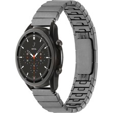 Galaxy Watch 46MM Çizgi Tasarımlı Şık Sağlam Metal Kordon KRD82