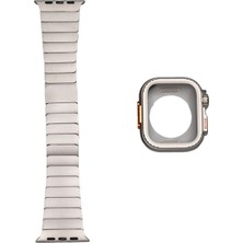 Apple Watch 10 42MM Kasa Korumalı Şık Sağlam Metal Kordon KRD-126