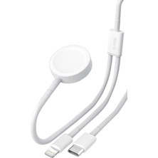 X-Level XWC9006 2'si 1 Arada 27W PD Type-C to Lightning ve Manyetik Akıllı Saat Hızlı Şarj Kablosu 1.2m