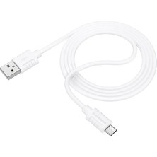 Borofone BX52 Micro USB Silikon Hızlı Şarj ve Data Kablosu - 2.4A - 1m - Beyaz