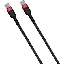 X-Level XCC8708 65W 5A Type-C to Type-C Hasır Örgü Hızlı Şarj ve Veri Kablosu 1.2m