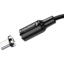 Borofone BX41 Mıknatıslı (Manyetik) Type-C Hızlı Şarj ve Veri Kablosu - 3A - 1m - Siyah