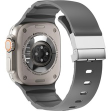 Apple Watch 42MM Metal Klipsli Yumuşak Konforlu Silikon Kordon KRD-145