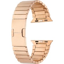 Apple Watch 38MM Çizgi Tasarımlı Şık Sağlam Metal Kordon KRD82