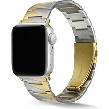 Apple Watch Ultra 49MM Zikzak Şeritli Katlanabilir Şık Sağlam Metal Kordon KRD48