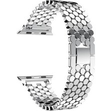 Apple Watch Ultra 49MM Bal Peteği Tasarımlı Şık Sağlam Metal Kordon KRD30