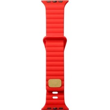 Apple Watch Ultra 49MM Şık Silikon Gövde Tokalı Sağlam Metal Kordon KRD73