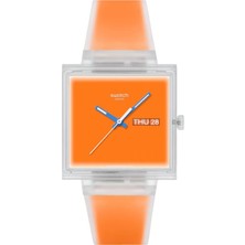 SO38K704 Swatch What If ...see Thru Orange? Unisex Kol Saati