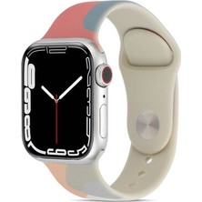 Apple Watch 7 45MM Esnek Renkli Yumuşak Konforlu Silikon Kordon KRD62