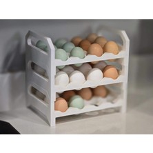 Clavo Design Üst Üste Istiflenebilir Modern Tasarım Yumurtalık ve Mutfak Buzdolap Içi Yumurta Düzenleyici Stand