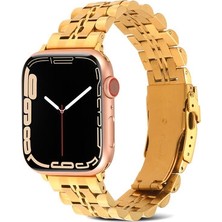 Apple Watch 38MM Şeritli Katlamalı Şık Sağlam Metal Kordon KRD54