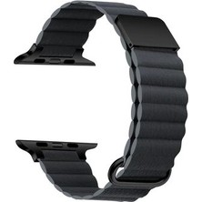 Apple Watch 44MM Şık Manyetik Tokalı Zarif Deri Kordon KRD78