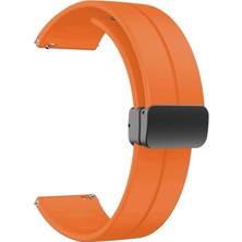 Huawei Gt2 42MM Metal Tokalı Esnek Yumuşak Konforlu Silikon Kordon 20MM KRD84