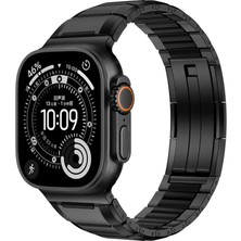 Apple Watch 44MM KRD-155 Hibrit Metal Yumuşak Konforlu Silikon Saat Kordonu