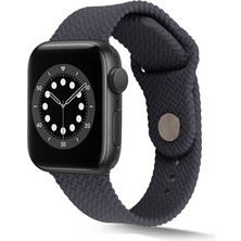 Apple Watch 42MM Örgü Tasarımlı Esnek Yumuşak Konforlu Silikon Kordon KRD37