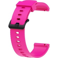Huawei Gt2 42MM (20MM) Yüzeyi Tırtıklı Yumuşak Konforlu Silikon Kordon KRD46