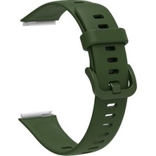 Huawei Band 7 Metal Tokalı Esnek Yumuşak Konforlu Silikon Kordon KRD71
