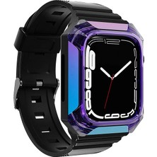 Apple Watch 40MM Sert Kasa Koruyuculu Şık Yumuşak Konforlu Silikon Kordon KRD88