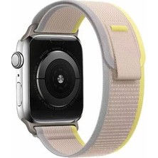 Apple Watch 7 45MM Hasır Tasarımlı Şık Nefes Alan Hafif Örgü Kordon KRD77