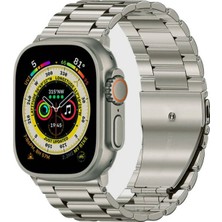 Apple Watch Ultra 49MM Ayarlanabilir Yapılı Şık Sağlam Metal Kordon KRD93