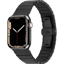 Apple Watch 42MM Gövdeli Çizilmelere Dayanıklı Ayarlanabilir Ölçülü Şık Sağlam Metal Kordon KRD79