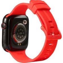 Tele Zone Apple Watch 7 41MM Soft Renkli Esnek Yumuşak Konforlu Silikon Kordon KRD23