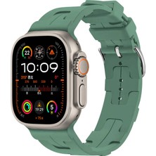 Apple Watch Ultra 49MM Silikon Yapılı Tokalı Şık Sağlam Metal Kordon KRD92