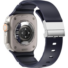 Apple Watch 42MM Metal Klipsli Yumuşak Konforlu Silikon Kordon KRD-145