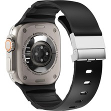 Apple Watch 42MM Metal Klipsli Yumuşak Konforlu Silikon Kordon KRD-145