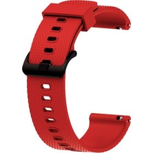 Huawei Gt2 42MM (20MM) Yüzeyi Tırtıklı Yumuşak Konforlu Silikon Kordon KRD46