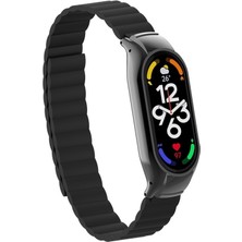 Xiaomi Mi Band 7 Mıknatıslı Şık Zarif Deri Kordon KRD69