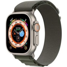 Apple Watch 7 45MM Hasır Bükülmelere Dayanıklı Şık Nefes Alan Hafif Örgü Kordon KRD74